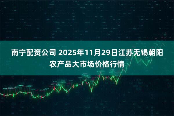 南宁配资公司 2025年11月29日江苏无锡朝阳农产品大市场价格行情